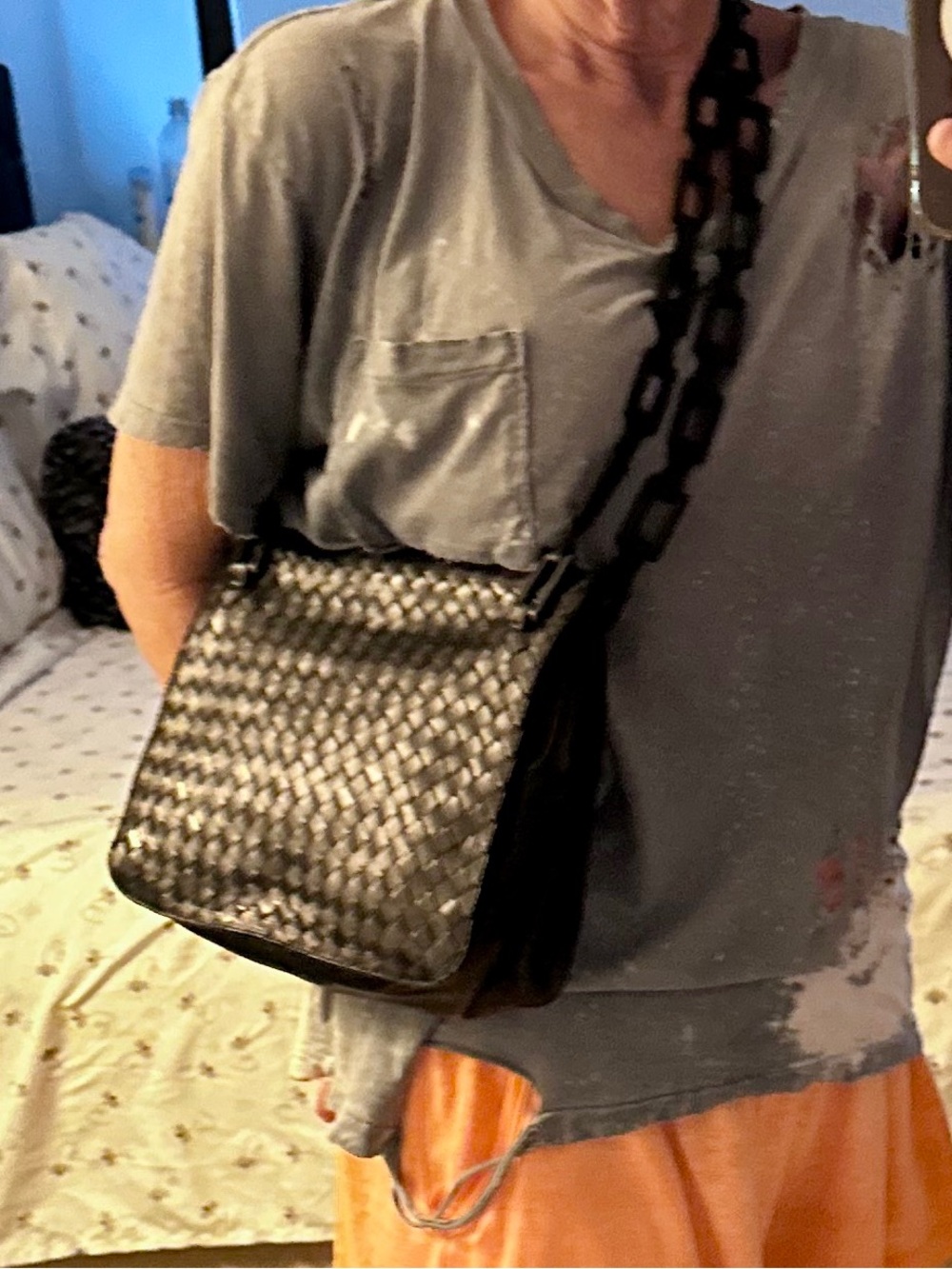 NWT Intrecciato Olympia Bag w leather link add listing - Picture 6 of 10